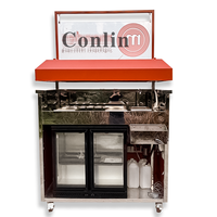 Chariot mobile pour fruits et smoothies, bar, station de cocktails, pliable, portable, boissons alcoolisées, table d'événement