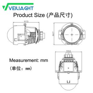 VEILIAGHT Lente de Proyector Láser LED para Automóvil de 2.5 Pulgadas de Alto Brillo, Nuevos Faros Delanteros de 2.5" Actualizados, 12V 6000K Blanco Frío E62A - Product Image 6