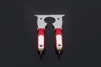 Couteau à mastic multifonctionnel en acier inoxydable de 1,6 mm avec manche en fibre de verre pour le plâtrage et le décapage de papier peint