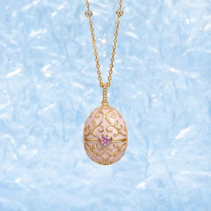 Colliers tendance en cuivre plaqué <span class=keywords><strong>or</strong></span> avec pendentif œuf émaillé et chaîne fine – Cadeau idéal - Product Image 6