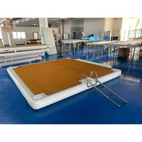 Plateforme flottante gonflable InflaToGo en PVC avec échelle, pont flottant, technologie Drop Stitch, portable, pour yacht, île aquatique, jet ski, natation 1500