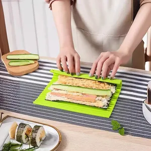 1pc <b>Silicone</b> Eco-Friendly Sushi Making <b>Tool</b> Sushi Roll Mat Seaweed Rice Vegetable Roll Machine DIY Home Sushi Restaurant Party - Product Image 4