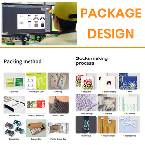 बिलू कस्टम कढ़ाई मोजे वसंत फैशन राउंड गर्दन के मोजे पैटर्न गोल गर्दन के मोजे - Product Image 6