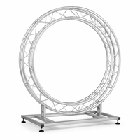 Arco de aleación de aluminio curvado personalizado, soporte para iluminación de escenario, marco de fondo para bodas, eventos y exposiciones, diseño modular portátil
