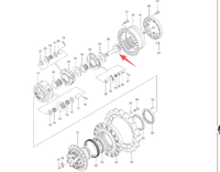 2050692 Arbre de transmission d'origine Hitachi pour excavatrice ZX190-5B ZX200-3 ZX200-5G ZX200-5A ZX210-6A ZX210LC-5B ZX225