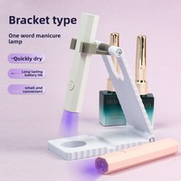 Lampe à ongles semi-permanente professionnelle UV LED rechargeable par USB-C, 3W, double longueur d'onde, avec support pliable, pour salon et usage domestique, DIY