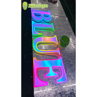 Lettres en relief LED personnalisées pour extérieur, enseigne publicitaire 3D illuminée, étanche IPx7, couleur magique, contrôle Bluetooth, décoration de voiture