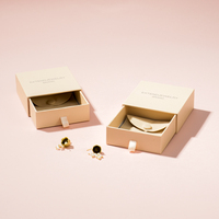 Boîte Tiroir en Papier de Luxe avec Logo Personnalisé pour Emballage de Bijoux, Bracelets, Boucles d'Oreilles et Colliers