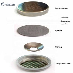 Gelon CR2032/2016/2025 Coin <strong>Cell</strong> Case Lithium Ion Battery Accessories Stainless Steel Case 316 And 304 - Product Image 1