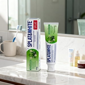 <span class=keywords><strong>Pasta</strong></span> <span class=keywords><strong>de</strong></span> <span class=keywords><strong>dientes</strong></span> con sabor a menta SPLAT & WHITE <span class=keywords><strong>para</strong></span> uso doméstico Alivia el <span class=keywords><strong>dolor</strong></span> <span class=keywords><strong>de</strong></span> muelas Proporciona blanqueamiento químico Garantiza encías saludables 100g - Product Image 2
