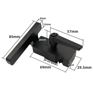 45 Tipo T-Track Sliding Chute Backer Abrazadera de sujeción Tope de pista de <span class=keywords><strong>inglete</strong></span> - Product Image 4