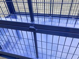 フォークリフト対応、頑丈な折りたたみ式ロック付き物流保管ケージ、スチールワイヤーメッシュコンテナ - Product Image 6
