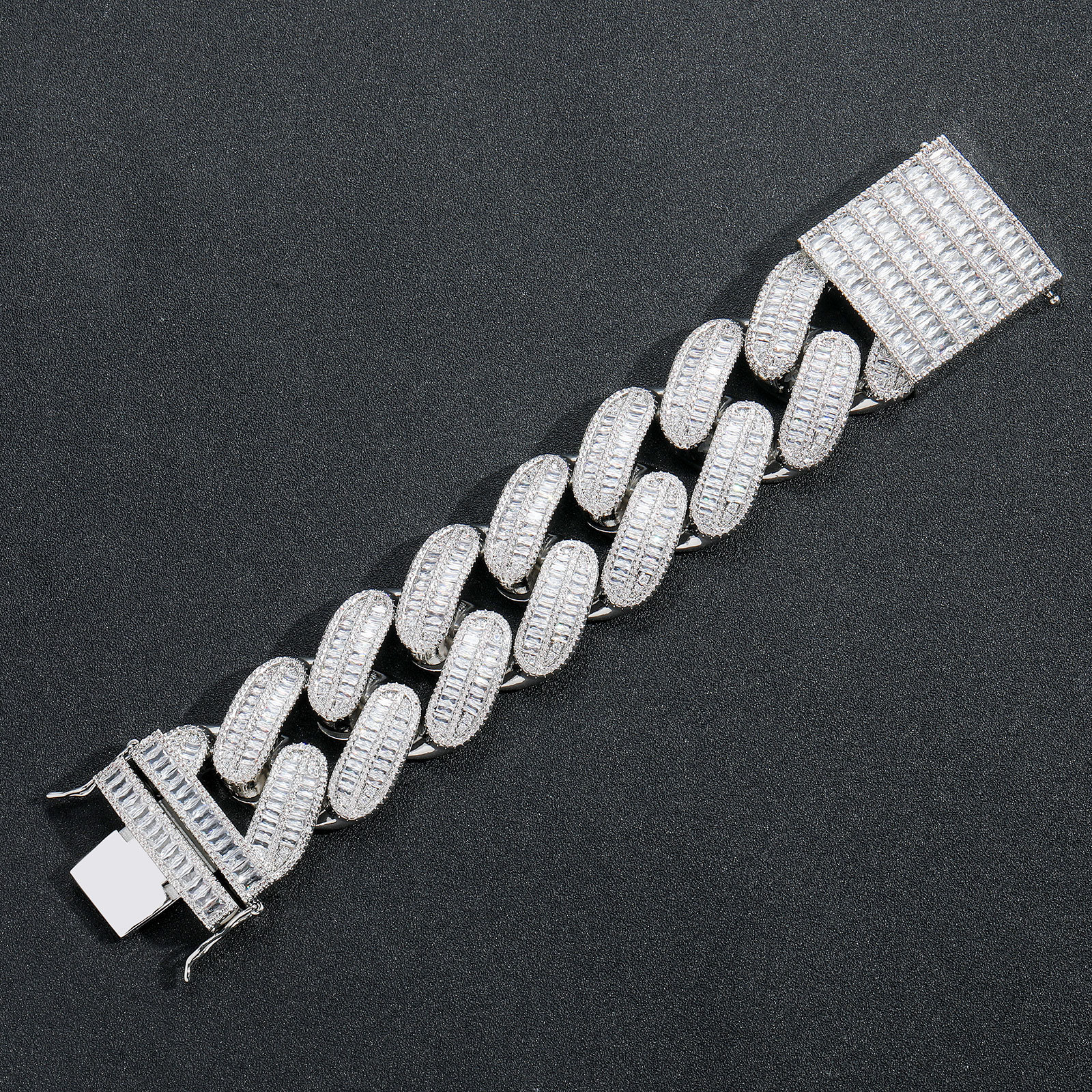 アクセサリー 5mm Iced Out Prong Chain Bracelet Iced Out 5mm CZ Stone Tennis Chain tennis bracelet with