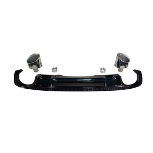 Auto <span class=keywords><strong>A5</strong></span> S5 B9 diffusore paraurti posteriore nero lucido stile RS5 diffusore posteriore con tubo per Audi <span class=keywords><strong>A5</strong></span> Sline S5 2017 2018 <span class=keywords><strong>2019</strong></span> - Product Image 2