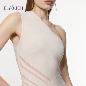 Maxi vestido de punto de algodón transpirable-dobladillo asimétrico con flecos - Product Image 2