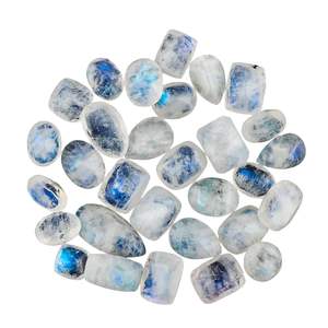 Cabujones de piedra lunar natural Gemkora de 8-10 mm con formas mixtas para la fabricación de joyas - Product Image 1