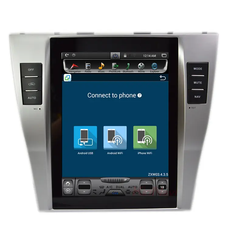 एंड्रॉयड telsa कार वीडियो के साथ 10.4 इंच टच स्क्रीन टोयोटा के लिए क्लासिक केमरी जीपीएस नेविगेशन प्रणाली 2006-2011