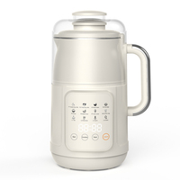 Machine à lait de soja silencieuse grande capacité 1,2 L en acier inoxydable 304, mixeur électronique 12 lames de qualité alimentaire pour lait végétal et aliments pour bébés