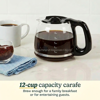 Carafe à café en verre Artisan Series 12 tasses 1,8 L (60 oz) – Pot de rechange universel résistant à la chaleur pour cafetière