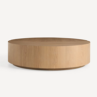 Table basse ronde minimaliste moderne en bois avec bûche Table d'appoint de style fermier pour salon ou bar à la maison