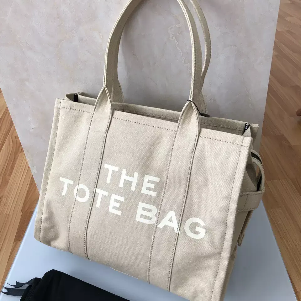 Custom logo lady handbag printing canvas traveling bag portable women cotton tote bag