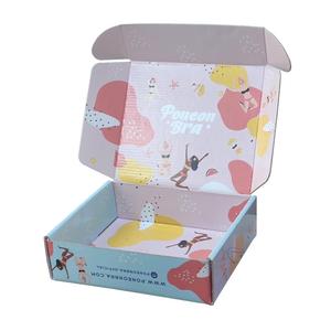 Logotipo personalizado impreso <span class=keywords><strong>paquete</strong></span> plano plegable corrugado troquelado caja de envío - Product Image 2