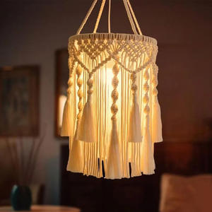 Venta al por mayor Boho tejido a mano pantalla colgante para boda fiesta en casa decoración <span class=keywords><strong>comprar</strong></span> de Isar internacional - Product Image 3