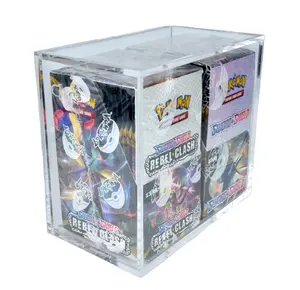 Acrylic Pokemon Japanese Booster Box Display Case Magnetic Lid Standard Size Internal Dimensions: L 146mm x W 38mm x H 142mm