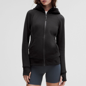 <span class=keywords><strong>Felpa</strong></span> Sportiva da <span class=keywords><strong>Donna</strong></span> SUHE con <span class=keywords><strong>Cappuccio</strong></span>, Zip Frontale, Logo Stampato, Vestibilità Slim, Traspirante, per Autunno e Primavera - Product Image 2