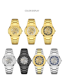 <span class=keywords><strong>Orologio</strong></span> da <span class=keywords><strong>Uomo</strong></span> Meccanico <span class=keywords><strong>Automatico</strong></span> Skeleton di Lusso con Funzione Luminosa, Modello Business con Movimento a Vista - Product Image 5