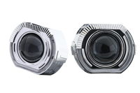 MS30-BIG Cache-projecteur chromé argenté de 3,0 pouces, Cache de décoration de phare, Accessoires de lentille de retrofit HID Bi LED