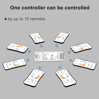 Contrôleur LED V2 V2-L 2 canaux CCT Dimmer 12V 24V DC 5A RF 2.4G avec télécommande sans fil pour bande LED double blanc