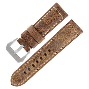 Correa de cuero de vaca Retrol italiano de 24MM para relojes universales de lujo, correa para p-anerai Man PAM, pulsera, herramienta hecha a mano