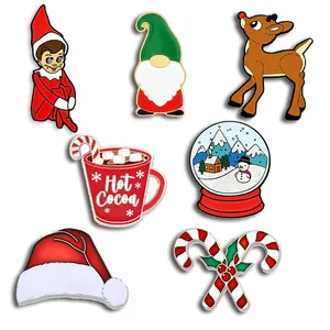 Offre Spéciale 2023 arbre cerf père noël écharpe vêtements accessoires broche Badge émail joyeux cadeaux décoration personnalisé noël Badge broche