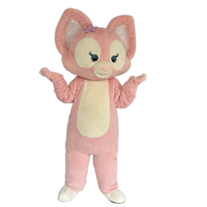 Costume de <span class=keywords><strong>renard</strong></span> rose mignon en peluche EVA pour adulte, casque de dessin animé Lina Bell, pour carnaval, fête, jeu de rôle - Product Image 1