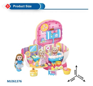 Juego de simulación de rol para niños y niñas, lavadora de ropa preescolar, juguetes con muñecas y accesorios, novedad - Product Image 4