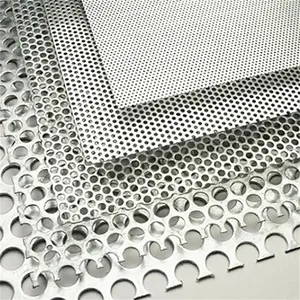 0,5 MM-8MM 0,5mm-100mm Panel decorativo Fábrica Pantalla de aluminio perforada Hoja de malla perforada