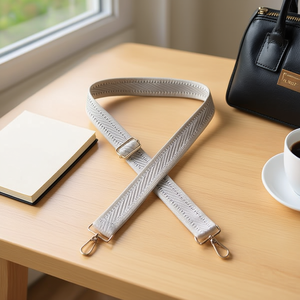 Sangle en toile de 4 cm de large, grise, pour accessoires de sac - Product Image 2