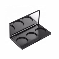 Palette de fard à paupières vide simple surligneur noir fard à joues boîte d'emballage en plastique carré 36.5mm pressé étui à poudre compact