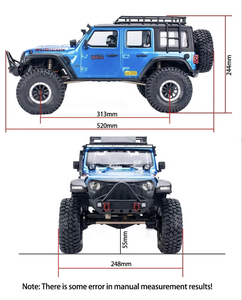 YIKONG YK4102 1:10 <span class=keywords><strong>Rubicon</strong></span> 4WD RC Crawler, Coche de Radiocontrol, Modelo de Hobby con Servo de Engranajes Metálicos y Control Remoto de 2.4GHz y 6 Canales - Product Image 3