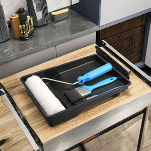 दीवार पेंट रोलर ब्रश पेंटिंग हैंडल उपकरण किट ट्रे के साथ ट्रे के साथ - Product Image 3