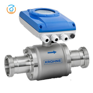 เครื่องวัดอัตราการไหลแบบดิจิตอล KROHNE รุ่นขายดีที่สุดสำหรับอุตสาหกรรมอาหาร 4-20 มิลลิแอมป์  เครื่องวัดอัตราการไหลแบบสุขอนามัย OPTIFLUX 6050 - Product Image 1