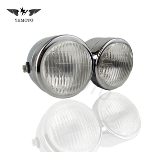 YHMOTO Faro Delantero Doble Redondo H4, Piezas para Motocicletas Todoterreno Honda, Suzuki, Yamaha XT WR450F DR RM - Product Image 4