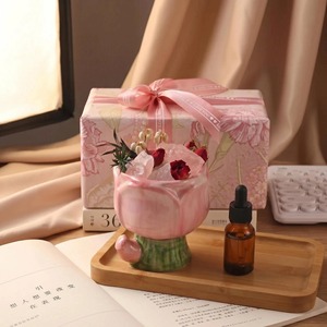 Flor de tulipán seca, cristal rosa, piedra aromática expandible, caja de regalo de aromaterapia sin fuego, decoración de dormitorio, regalo de cumpleaños - Product Image 5