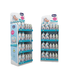 <span class=keywords><strong>Présentoir</strong></span> PVC sur pied à 3 niveaux ; <span class=keywords><strong>Présentoir</strong></span> promotionnel POP pour supermarché pour produits de puériculture et gels douche - Product Image 4