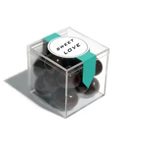 食品ミニクリアアクリルボックス透明収納ボックス & ビン食品容器注入プラスチックモダン折りたたみ長方形 <1mm
