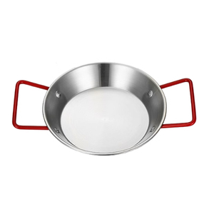 Plaque de nouilles de cuisson instantanée Ramen à double oreille en acier inoxydable de style coréen avec poignée pour plat de fruits de mer espagnol de fête - Product Image 5