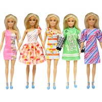 Nouvelle robe de poupée jupe en queue de poisson à sequins robe longue poupée tempérament doux robe de dressup décontractée