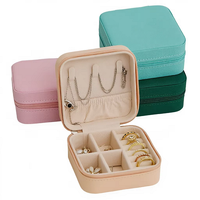 Boîte à bijoux organisatrice, emballage personnalisé pour bagues, présentoir de luxe en velours pour colliers et bijoux en PU