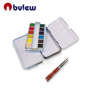 Bview Art Travel Brush Palette Cup & 12 couleurs vibrantes Kit de <span class=keywords><strong>peinture</strong></span> <span class=keywords><strong>aquarelle</strong></span> très facile à mélanger - Product Image 6